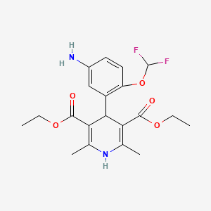 diethyl 4-[5-amino-2-(difluoromethoxy)phenyl]-2,6-dimethyl-1,4-dihydropyridine-3,5-dicarboxylate