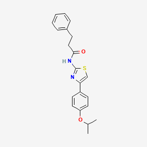 N-[4-(4-isopropoxyphenyl)-1,3-thiazol-2-yl]-3-phenylpropanamide