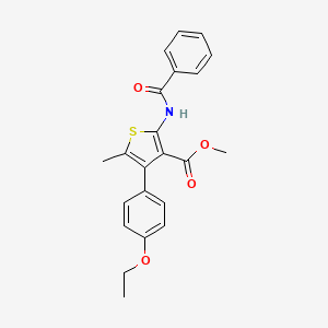 molecular formula C22H21NO4S B3582159 methyl 2-(benzoylamino)-4-(4-ethoxyphenyl)-5-methyl-3-thiophenecarboxylate 