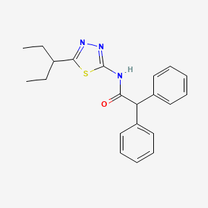 N-[5-(pentan-3-yl)-1,3,4-thiadiazol-2-yl]-2,2-diphenylacetamide