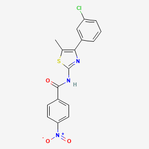 N-[4-(3-chlorophenyl)-5-methyl-1,3-thiazol-2-yl]-4-nitrobenzamide