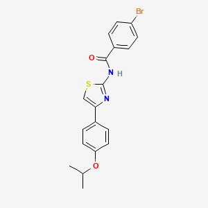 molecular formula C19H17BrN2O2S B3582169 4-bromo-N-[4-(4-isopropoxyphenyl)-1,3-thiazol-2-yl]benzamide 