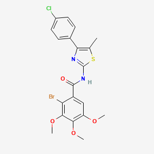 2-bromo-N-[4-(4-chlorophenyl)-5-methyl-1,3-thiazol-2-yl]-3,4,5-trimethoxybenzamide