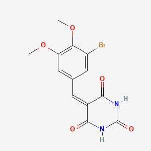 5-[(3-bromo-4,5-dimethoxyphenyl)methylidene]-1,3-diazinane-2,4,6-trione