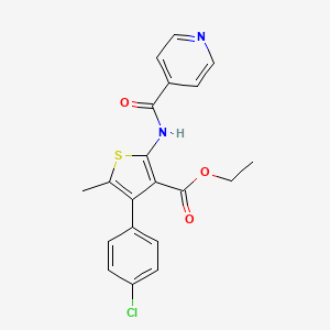 Ethyl 4-(4-chlorophenyl)-5-methyl-2-(pyridine-4-carbonylamino)thiophene-3-carboxylate