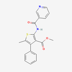 methyl 5-methyl-4-phenyl-2-[(3-pyridinylcarbonyl)amino]-3-thiophenecarboxylate