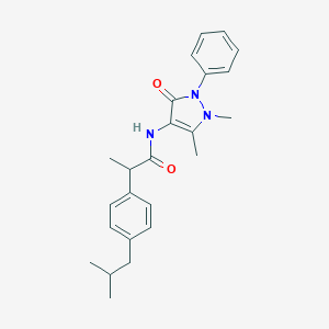 molecular formula C24H29N3O2 B358226 N-(1,5-dimethyl-3-oxo-2-phenylpyrazol-4-yl)-2-[4-(2-methylpropyl)phenyl]propanamide CAS No. 49820-72-6