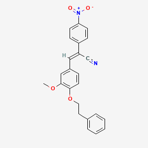 (Z)-3-[3-methoxy-4-(2-phenylethoxy)phenyl]-2-(4-nitrophenyl)prop-2-enenitrile