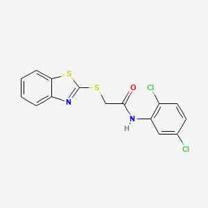 molecular formula C15H10Cl2N2OS2 B3582266 2-(1,3-benzothiazol-2-ylthio)-N-(2,5-dichlorophenyl)acetamide 