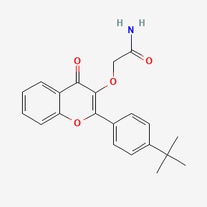 2-((2-(4-(tert-butyl)phenyl)-4-oxo-4H-chromen-3-yl)oxy)acetamide