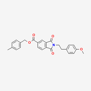 4-methylbenzyl 2-[2-(4-methoxyphenyl)ethyl]-1,3-dioxo-5-isoindolinecarboxylate