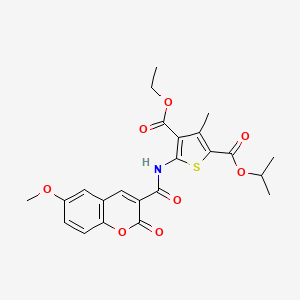 4-ethyl 2-isopropyl 5-{[(6-methoxy-2-oxo-2H-chromen-3-yl)carbonyl]amino}-3-methyl-2,4-thiophenedicarboxylate