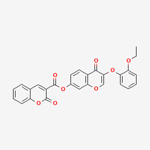 3-(2-ethoxyphenoxy)-4-oxo-4H-chromen-7-yl 2-oxo-2H-chromene-3-carboxylate