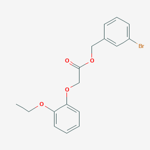 molecular formula C17H17BrO4 B3582342 3-bromobenzyl (2-ethoxyphenoxy)acetate 