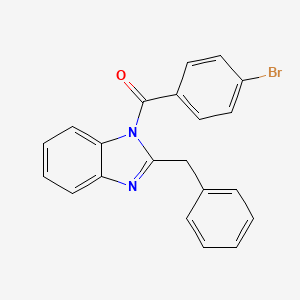 molecular formula C21H15BrN2O B3582359 2-benzyl-1-(4-bromobenzoyl)-1H-benzimidazole 