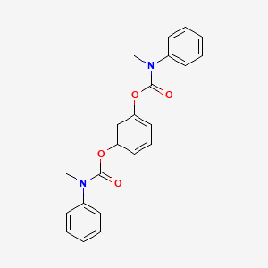 molecular formula C22H20N2O4 B3582367 [3-[methyl(phenyl)carbamoyl]oxyphenyl] N-methyl-N-phenylcarbamate 