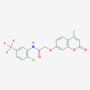 N-(2-chloro-5-(trifluoromethyl)phenyl)-2-((4-methyl-2-oxo-2H-chromen-7-yl)oxy)acetamide