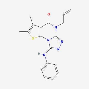 5-allyl-8-anilino-2,3-dimethylthieno[3,2-e][1,2,4]triazolo[4,3-a]pyrimidin-4(5H)-one