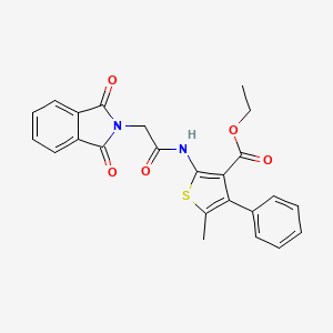 Ethyl 2-[[2-(1,3-dioxoisoindol-2-yl)acetyl]amino]-5-methyl-4-phenylthiophene-3-carboxylate