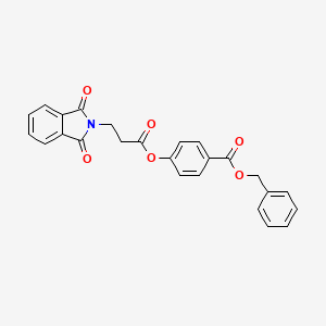 molecular formula C25H19NO6 B3582442 benzyl 4-{[3-(1,3-dioxo-1,3-dihydro-2H-isoindol-2-yl)propanoyl]oxy}benzoate 