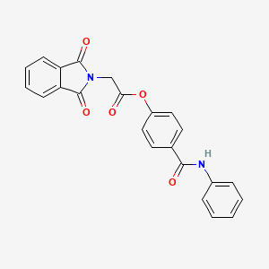 molecular formula C23H16N2O5 B3582449 4-(anilinocarbonyl)phenyl (1,3-dioxo-1,3-dihydro-2H-isoindol-2-yl)acetate 