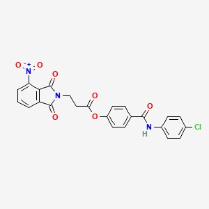 4-{[(4-chlorophenyl)amino]carbonyl}phenyl 3-(4-nitro-1,3-dioxo-1,3-dihydro-2H-isoindol-2-yl)propanoate