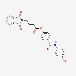 4-{[(4-methoxyphenyl)amino]carbonyl}phenyl 4-(1,3-dioxo-1,3-dihydro-2H-isoindol-2-yl)butanoate