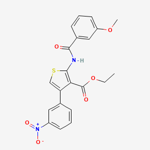 molecular formula C21H18N2O6S B3582479 ethyl 2-[(3-methoxybenzoyl)amino]-4-(3-nitrophenyl)-3-thiophenecarboxylate 