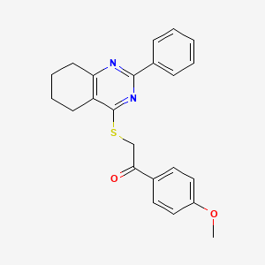 1-(4-METHOXYPHENYL)-2-[(2-PHENYL-5,6,7,8-TETRAHYDROQUINAZOLIN-4-YL)SULFANYL]ETHAN-1-ONE