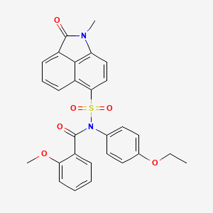 N-(4-ethoxyphenyl)-2-methoxy-N-[(1-methyl-2-oxo-1,2-dihydrobenzo[cd]indol-6-yl)sulfonyl]benzamide