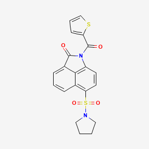 6-Pyrrolidin-1-ylsulfonyl-1-(thiophene-2-carbonyl)benzo[cd]indol-2-one