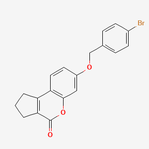 7-[(4-BROMOPHENYL)METHOXY]-1H,2H,3H,4H-CYCLOPENTA[C]CHROMEN-4-ONE