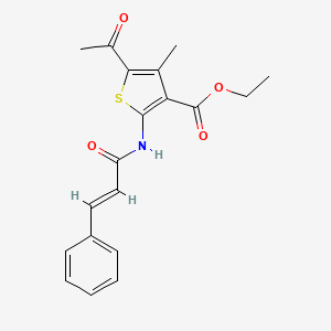 ethyl 5-acetyl-2-(cinnamoylamino)-4-methyl-3-thiophenecarboxylate