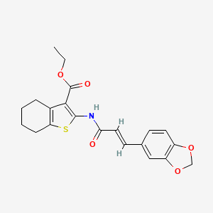 ethyl 2-{[3-(1,3-benzodioxol-5-yl)acryloyl]amino}-4,5,6,7-tetrahydro-1-benzothiophene-3-carboxylate