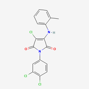 3-chloro-1-(3,4-dichlorophenyl)-4-[(2-methylphenyl)amino]-1H-pyrrole-2,5-dione