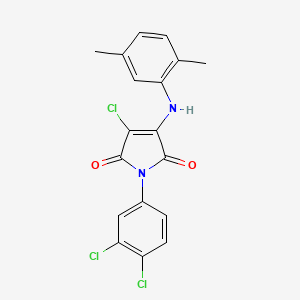 3-chloro-1-(3,4-dichlorophenyl)-4-[(2,5-dimethylphenyl)amino]-1H-pyrrole-2,5-dione