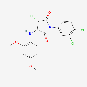 3-chloro-1-(3,4-dichlorophenyl)-4-[(2,4-dimethoxyphenyl)amino]-1H-pyrrole-2,5-dione