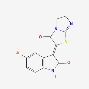 (3Z)-5-bromo-3-(3-oxo-5,6-dihydroimidazo[2,1-b][1,3]thiazol-2(3H)-ylidene)-1,3-dihydro-2H-indol-2-one