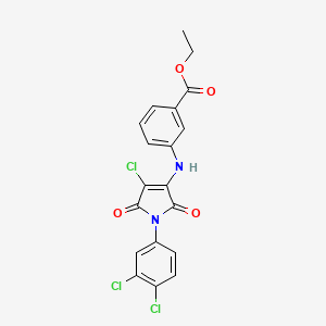 ethyl 3-{[4-chloro-1-(3,4-dichlorophenyl)-2,5-dioxo-2,5-dihydro-1H-pyrrol-3-yl]amino}benzoate