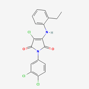 3-chloro-1-(3,4-dichlorophenyl)-4-[(2-ethylphenyl)amino]-1H-pyrrole-2,5-dione