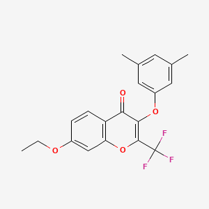 3-(3,5-dimethylphenoxy)-7-ethoxy-2-(trifluoromethyl)-4H-chromen-4-one