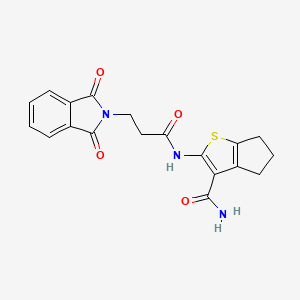 2-[3-(1,3-dioxoisoindol-2-yl)propanoylamino]-5,6-dihydro-4H-cyclopenta[b]thiophene-3-carboxamide