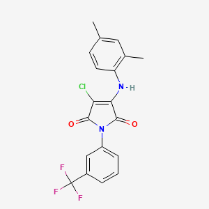 3-CHLORO-4-[(2,4-DIMETHYLPHENYL)AMINO]-1-[3-(TRIFLUOROMETHYL)PHENYL]-2,5-DIHYDRO-1H-PYRROLE-2,5-DIONE