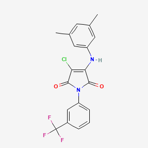 3-CHLORO-4-[(3,5-DIMETHYLPHENYL)AMINO]-1-[3-(TRIFLUOROMETHYL)PHENYL]-2,5-DIHYDRO-1H-PYRROLE-2,5-DIONE