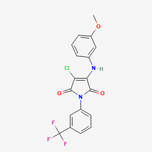 3-CHLORO-4-[(3-METHOXYPHENYL)AMINO]-1-[3-(TRIFLUOROMETHYL)PHENYL]-2,5-DIHYDRO-1H-PYRROLE-2,5-DIONE