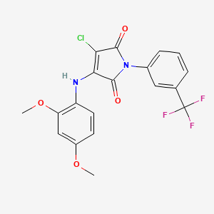 3-chloro-4-((2,4-dimethoxyphenyl)amino)-1-(3-(trifluoromethyl)phenyl)-1H-pyrrole-2,5-dione