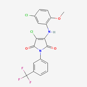 3-chloro-4-[(5-chloro-2-methoxyphenyl)amino]-1-[3-(trifluoromethyl)phenyl]-1H-pyrrole-2,5-dione