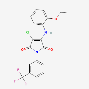 3-CHLORO-4-[(2-ETHOXYPHENYL)AMINO]-1-[3-(TRIFLUOROMETHYL)PHENYL]-2,5-DIHYDRO-1H-PYRROLE-2,5-DIONE