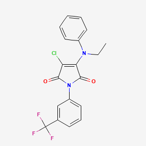 3-chloro-4-[ethyl(phenyl)amino]-1-[3-(trifluoromethyl)phenyl]-1H-pyrrole-2,5-dione