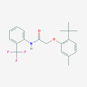 2-(2-tert-butyl-5-methylphenoxy)-N-[2-(trifluoromethyl)phenyl]acetamide